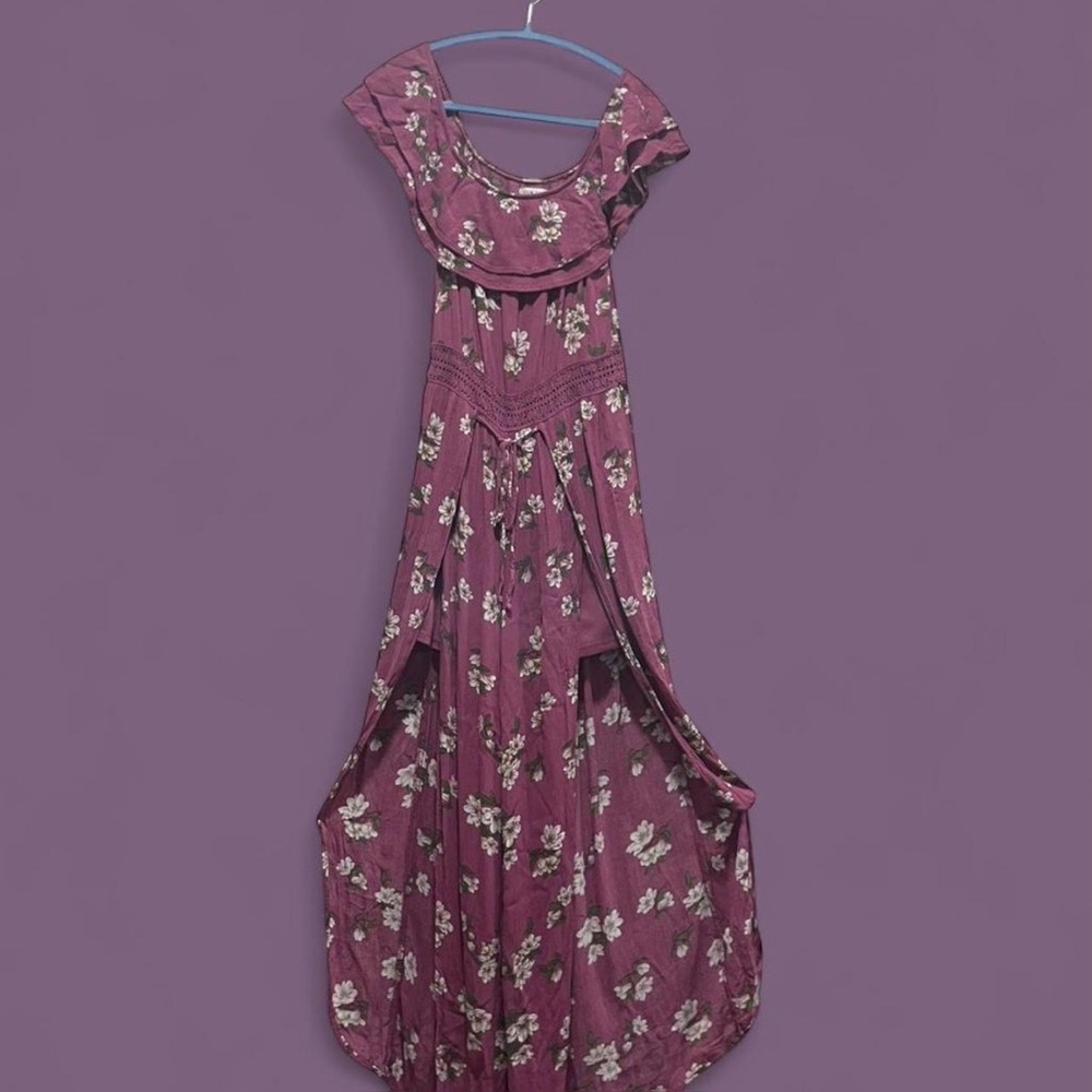 Adam Levine Mauve Floral Maxi jumpsuit/romper